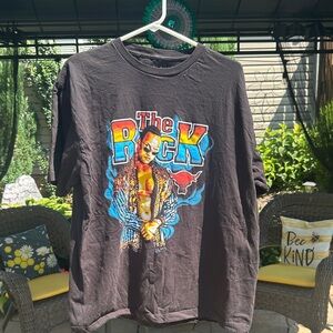 WWE Black T-Shirt with Silver Logo